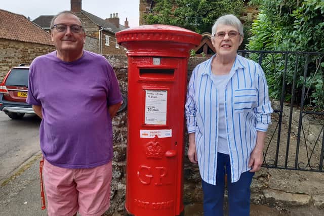 Postmistress Margaret Scott and her husband, Del