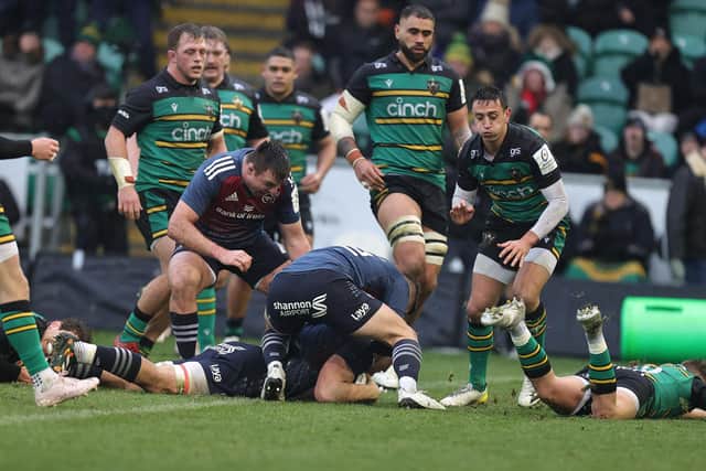 Gavin Coombes scored twice to help Munster beat Saints last month