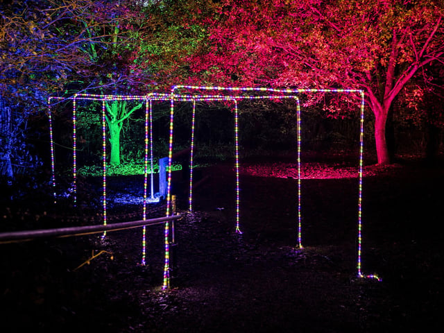 The Winter Light Trail at Delapre Abbey from November 18, 2022 to January 2, 2023.