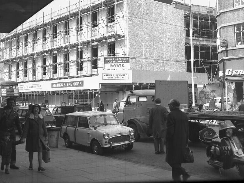 Marks and Spencer being built in Abington Street, Northampton, 1968 or 69