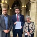 James Hill (left) pictured with Mike Reader helped to launch the petition along with Conservative town councillor, Taylor Cowley-Coulton. Credit: James Hill