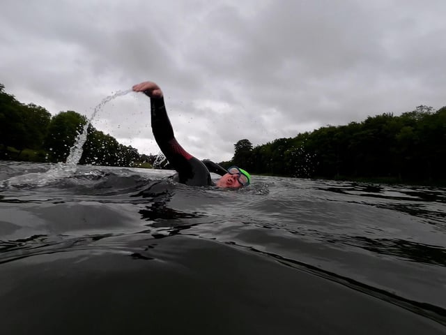 Open water swim at Compton Verney Triathlon 2025
