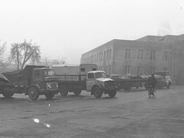 Lorries in Campbell Square Northampton