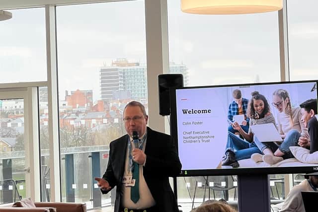 Chief Exec Colin Foster talks to businesses about the importance of support at the last event