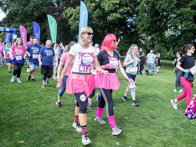 Abington Park turned pink on Sunday July 14 for the 3k and 5k Race for Life events.