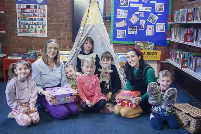 Children enjoying the Willow’s Winter Hug projectImage credit: Outside In Theatre company