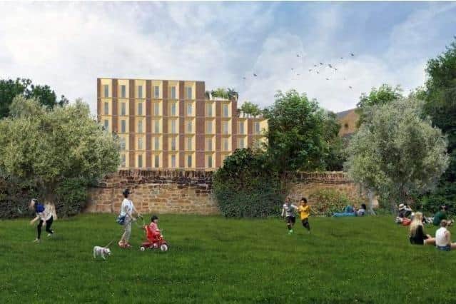 An artist's impression of what the flats could look like.