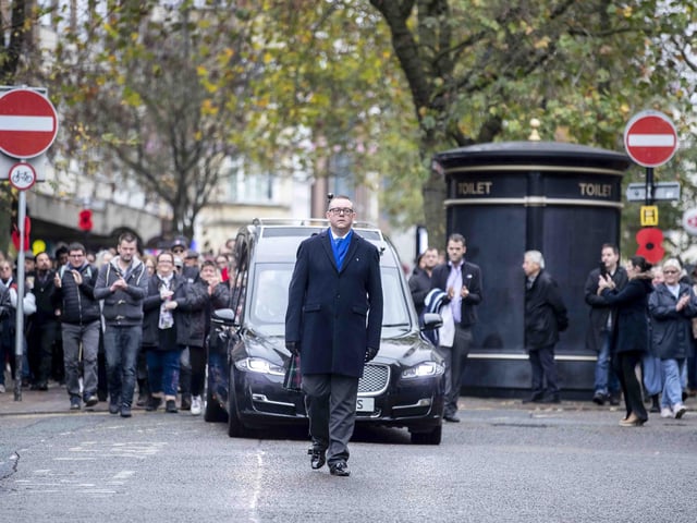The memorial service for well-known Northampton homeless man George Murray was held on Sunday (November 6) in the Market Square