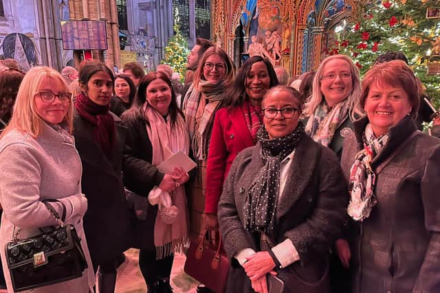 The Family Action team in attendance at the Royal carol service on December 15.