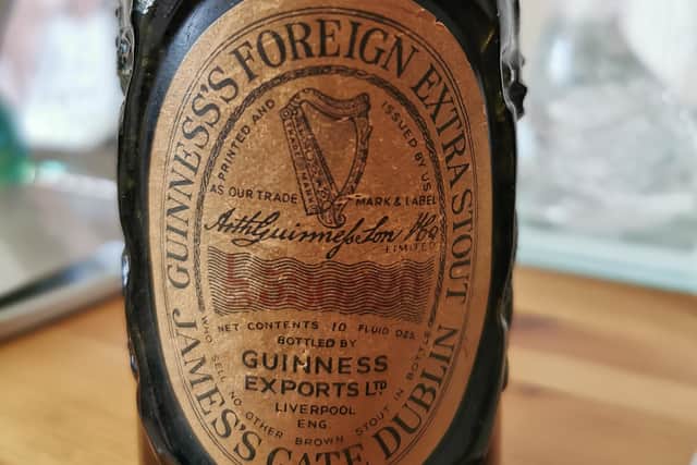 The rare limited edition 70 year old bottle of Guinness