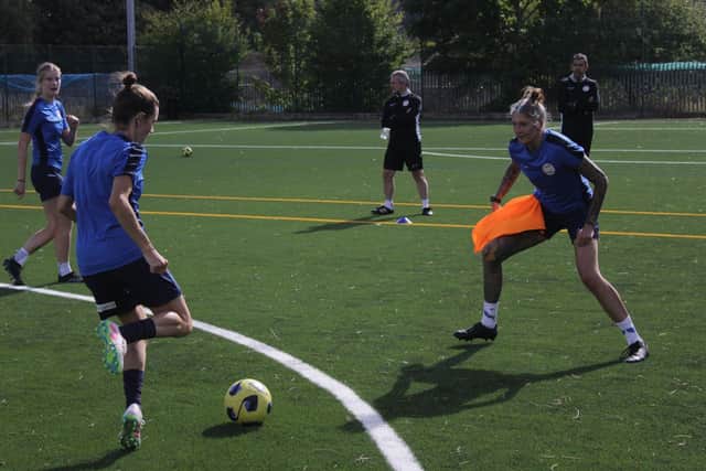 GB Deaf Football teams training at Malcolm Arnold Academy