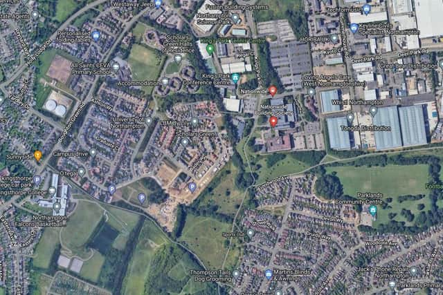 The incident happened in Bradlaugh Fields, close to Nationwide.