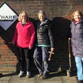 From left to right – Laurence from Wharf Distillery, WI members Sue Hamilton, Sue Williams, Pat Nelson.