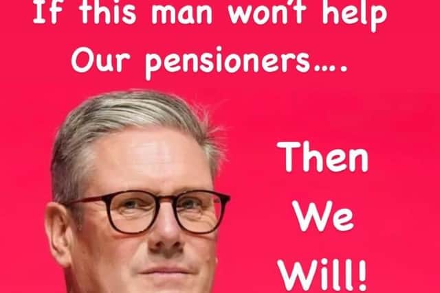 The cafe is running a special deal for pensioners over winter where they get a free cake for every hot drink purchased, inspired by Keir Starmer's cuts to winter fuel allowance for pensioners, according to Iain.