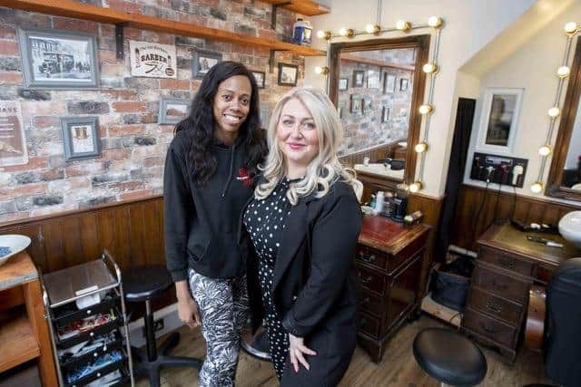 Lorraine Lewis, CEO of The Lewis Foundation and Natalie Faulkner, the founder and owner of Beauty Withinn. Photo: Kirsty Edmonds.