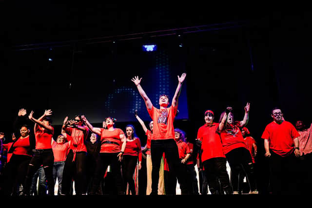 The Cube Disability Arts Academy performers.