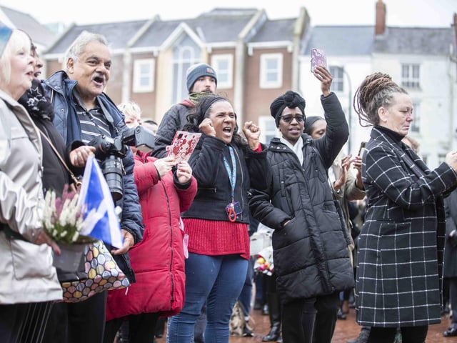 The memorial service for well-known Northampton homeless man George Murray was held on Sunday (November 6) in the Market Square