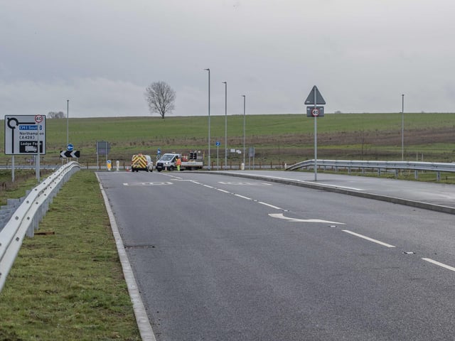 The £57.4 million project connects the A428 Harlestone Road, near Harlestone Firs, with the A5199 Welford Road, near the Windhover pub.