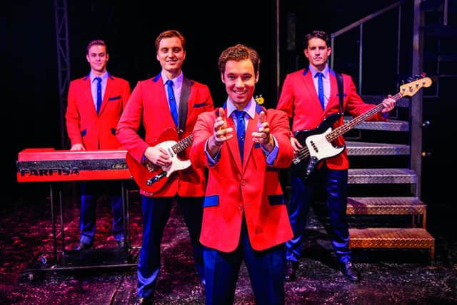 L to R Blair Gibson, Dalton Wood, Michael Pickering & Christopher Short in Jersey Boys UK & Ireland Tour