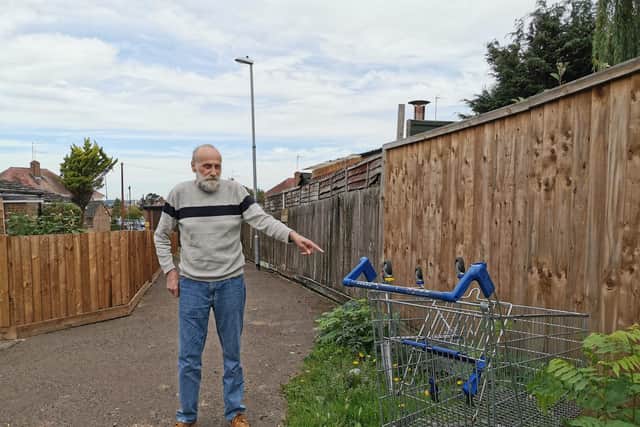 Norman wants children to stop abandoning trolleys outside of his home