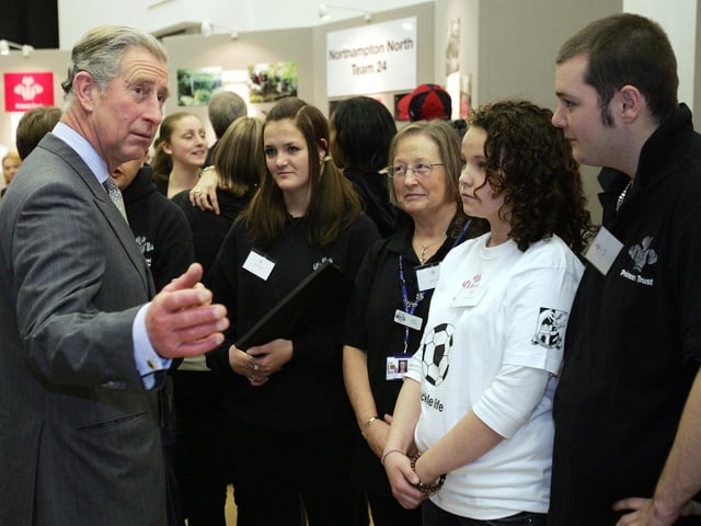 Charles was in Northampton as part of Prince of Wales Trust work