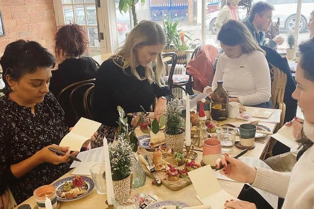 To celebrate the group's two year milestone, a 'sit down social' with wellbeing activities and food was arranged.