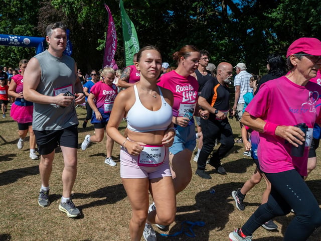 Runners taking part in the Race For Life at Abington Park in Northampton on Sunday, July, 12, 20026. Photo by David Jackson.