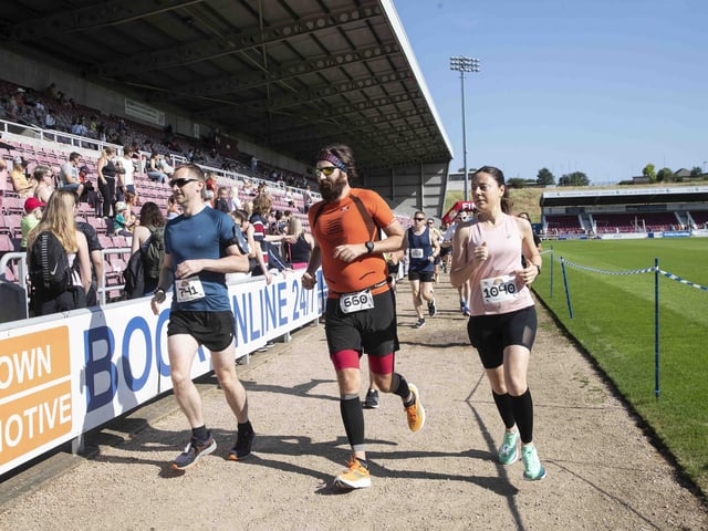 Hundreds of runners took part in the race on Sunday June 25, which started and finished at Sixfields stadium.