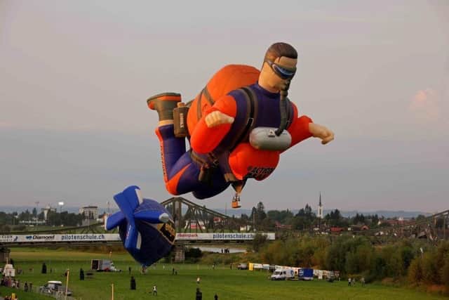This life-sized action man balloon will be at the festival, in its only public appearance this year as it is too old to fly.