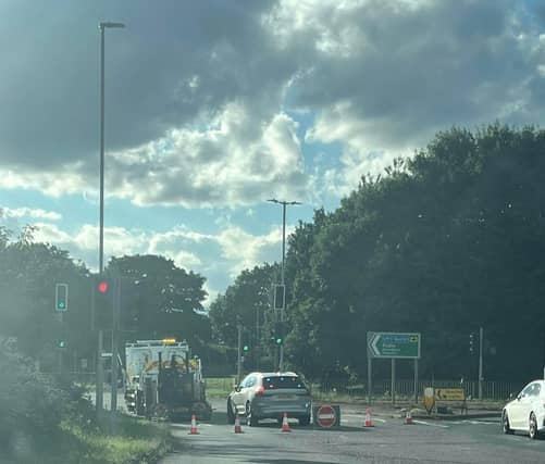 Police closed the road from the Sixfields roundabout heading onto the A4500