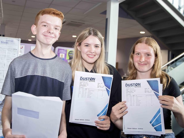 Rhys Bye, Mia Andrew and Amelia Reeve from The Duston School.