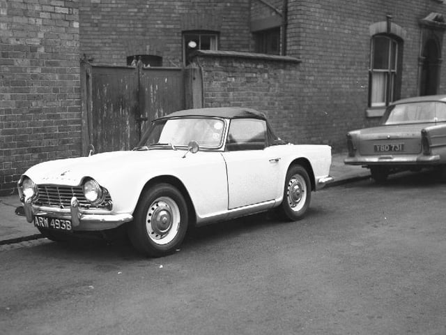 Advertisement picture for Andre Baldet's garage, Northampton, February 15, 1965