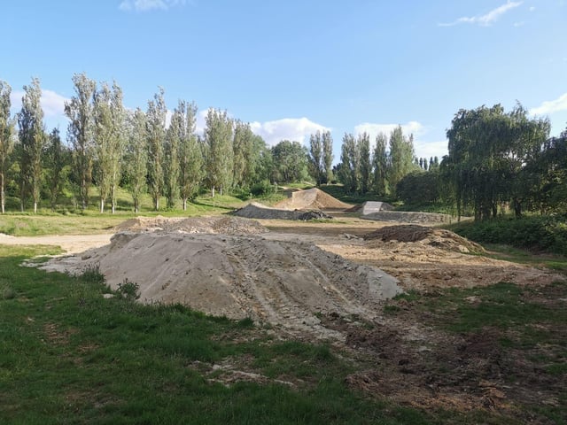 The mountain bike park on the former Hardingstone Nine golf course