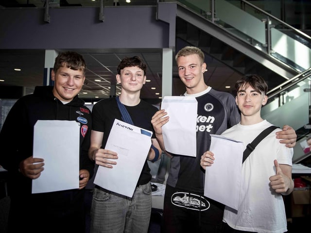 Tommy Altun, Jack Liddon, Tadhg Corrigan and Josh Boswell-Thomas from The Duston School.