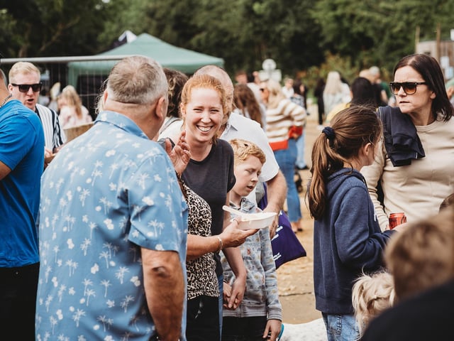 The family day of food, music and games was attended by nearly 700 members of the Northampton community, who wanted to show their continued support.