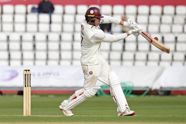 Louis Kimber in action for Northants against Lancashire at the weekend (Picture: Peter Short)