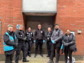 The clean-up team helped remove dozens of graffiti tags from around Northampton town centre