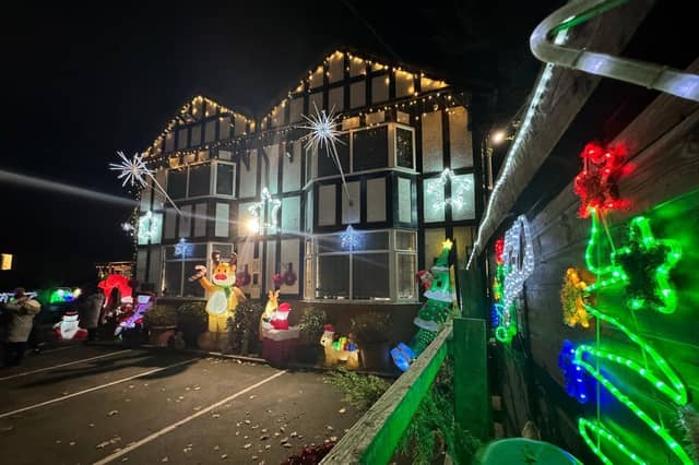 Sisters Gemma Hewer and Becky Evans carried on the tradition in their father’s memory, as he started the display almost two decades ago.