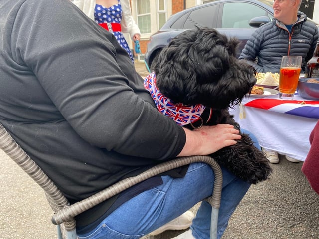 Street party goers in Ashburnham Road, Abington enjoyed live music, a raffle and a game of pin the crown on the Queen.
