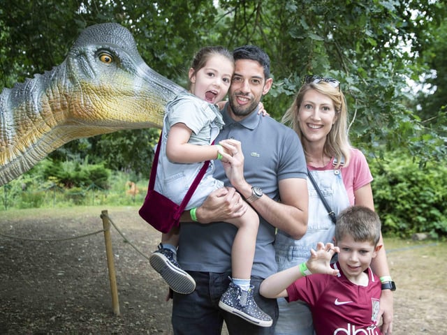 Families had tons of fun with the dinosaurs at Delapre Abbey