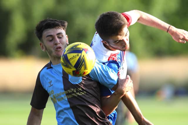 Action from Cobblers' friendly with AFC Rushden & Diamonds.