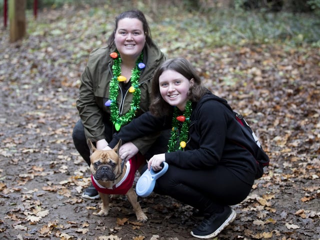 The French Bulldog Meet & Walk group’s Christmas walk at Hunsbury Hill Country Park on Sunday December 4, 2022.