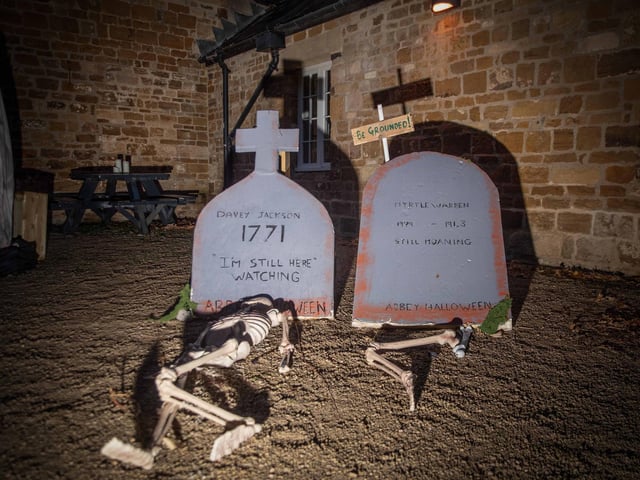 Delapre Abbey hosted a spooky trail for families on Friday October 31.