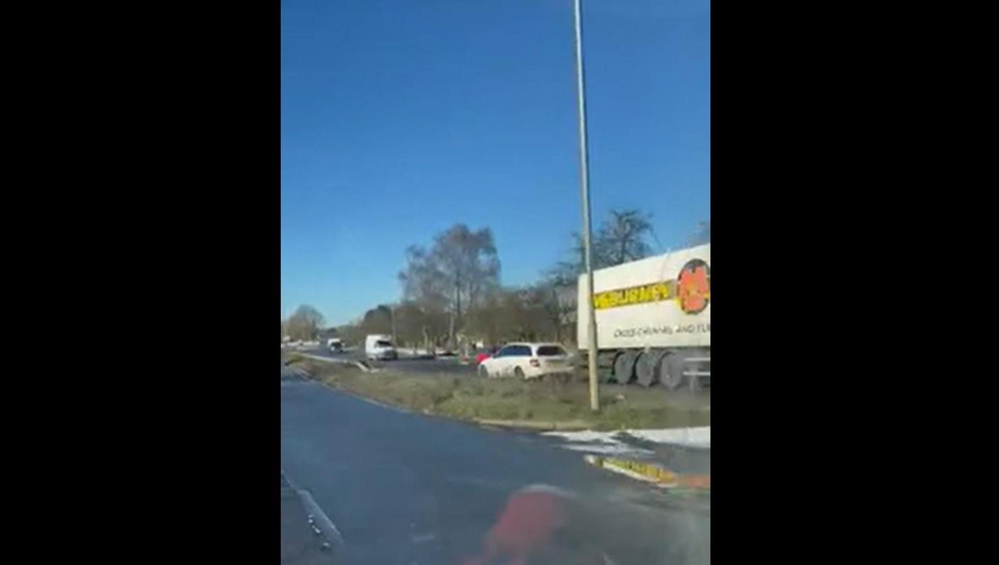 Watch shocking dashcam footage of driver travelling WRONG WAY down dual ...