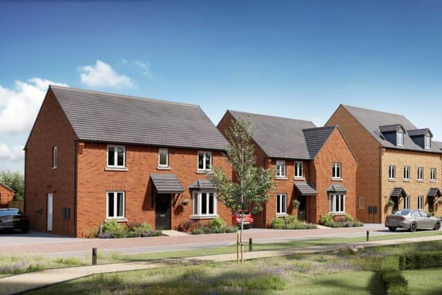 BN - A CGI Street Scene at Barratt Homes at Priors Hall Park