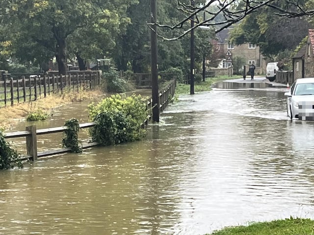 Residents in Yardley Hastings say they haven't seen flooding like this for a long time.