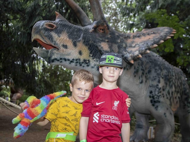 Families had tons of fun with the dinosaurs at Delapre Abbey
