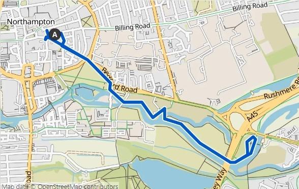 According to Komoot, the Northampton Cultural Quarter – Nene Embankment loop from Northampton is an easy hike that covers a distance of 3.30 miles, takes around 1 hour and 22 minutes to complete, and has an average pace of 2.4 mph with an elevation gain of 100 feet. It is great for any fitness level, featuring easily accessible paths and is suitable for all skill levels.