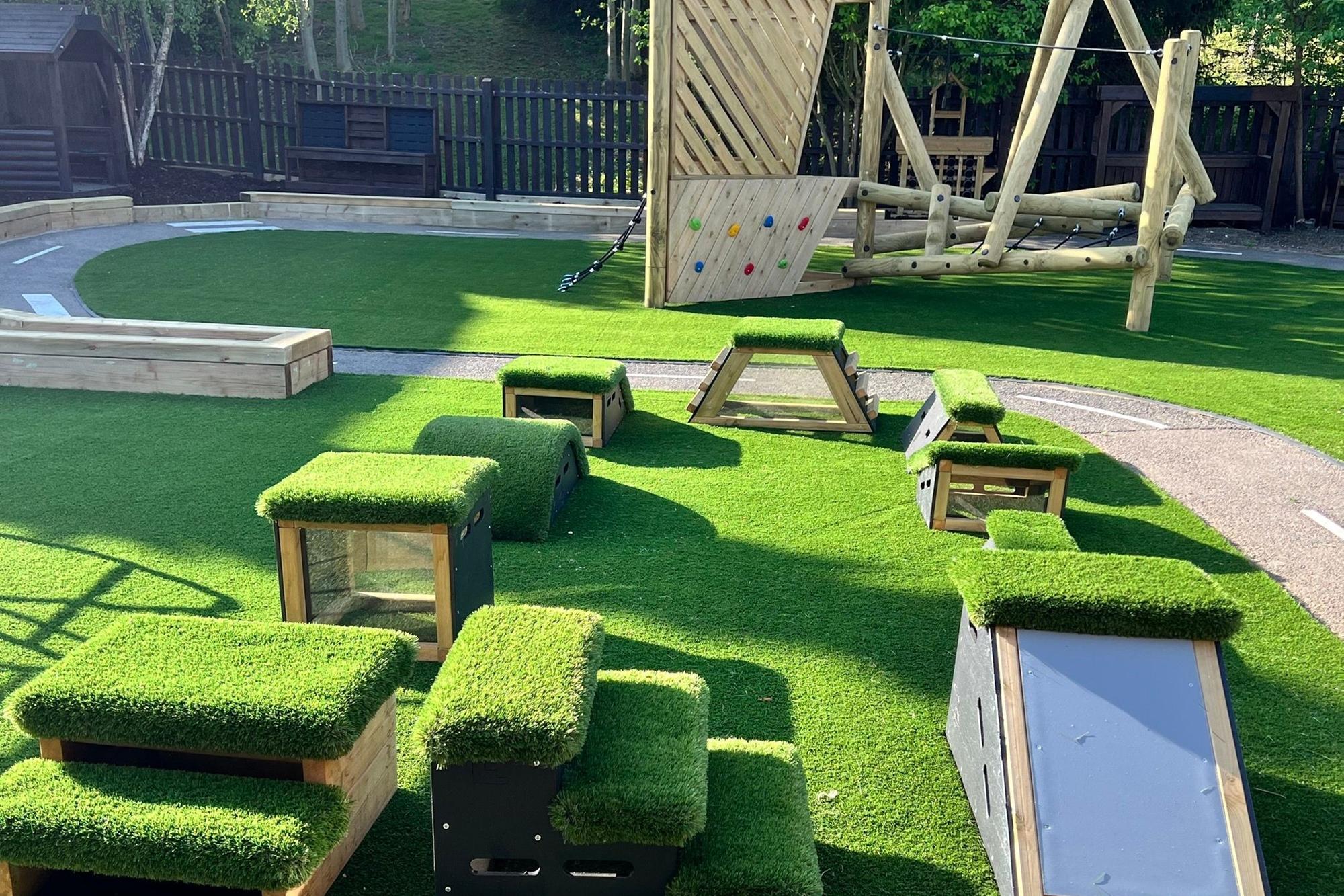 The new outdoor learning area at Hazel Leys Academy