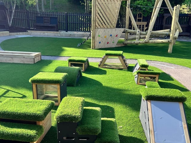 The new outdoor learning area at Hazel Leys Academy